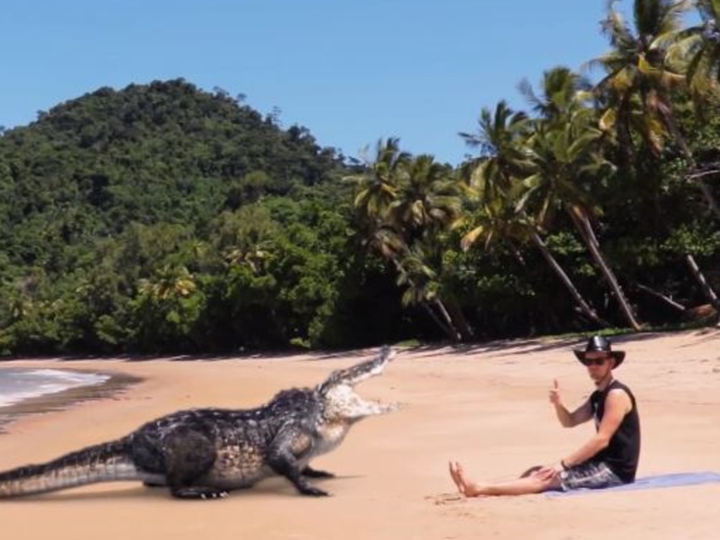 So long as you are 10m from the shore you are safe from crocs. Picture: Chris Drabble/Facebook