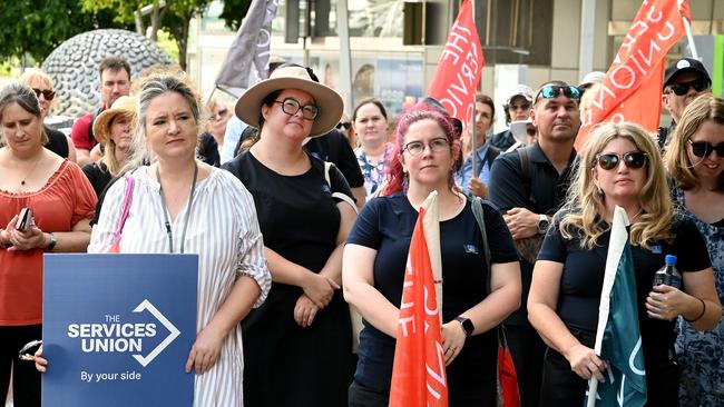 The rally was told there had been significant progress in talks with the council. Picture: John Gass