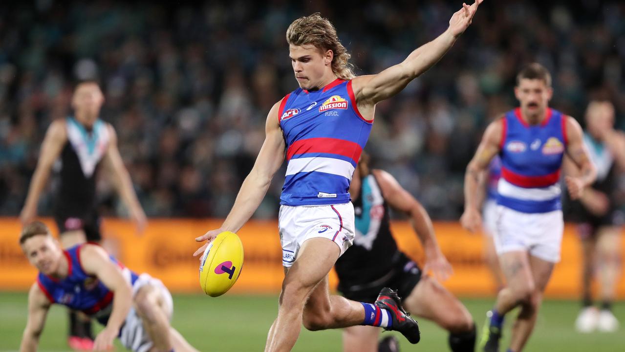 Bailey Smith has starred for the Western Bulldogs in the AFL finals. Picture: Sarah Reed / AFL Photos via Getty Images