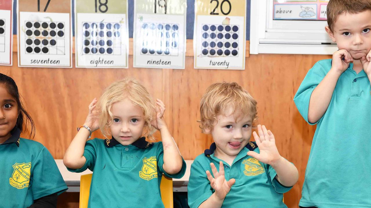 My First Year: Kingaroy State School Prep B, Kelsie, Reeya, Eloise, Mason, Lincoln. Picture: Patrick Woods.