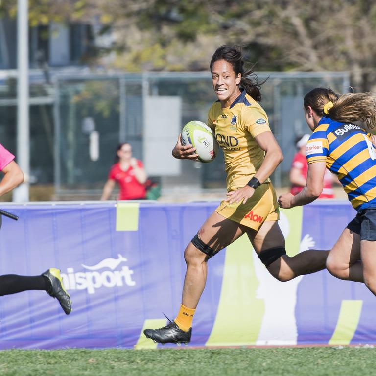 Action from the opening weekend of the Aon Rugby Sevens. Picture: CAVAN FLYNN