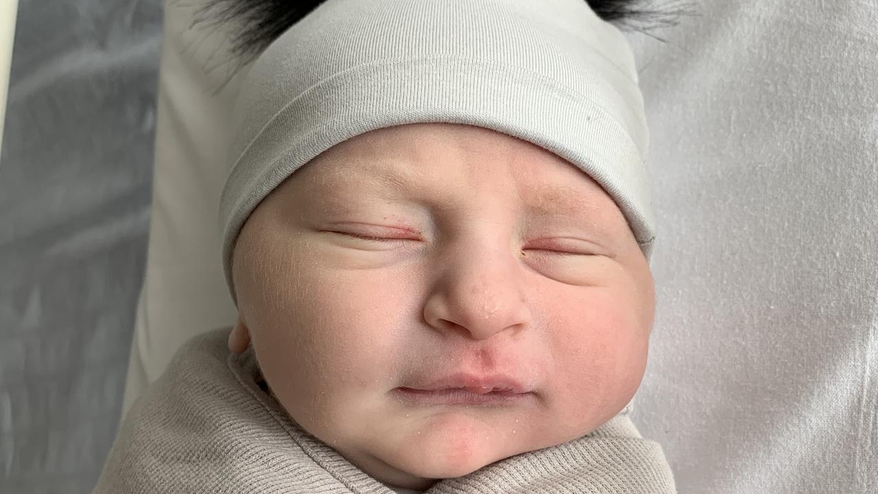 The Nossbaum’s baby boy was born amid climate protest traffic chaos on Thursday morning.