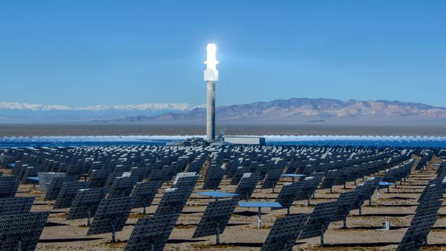 An artist’s impression of the solar thermal power plant, which was planned near Port Augusta. Picture: Supplied