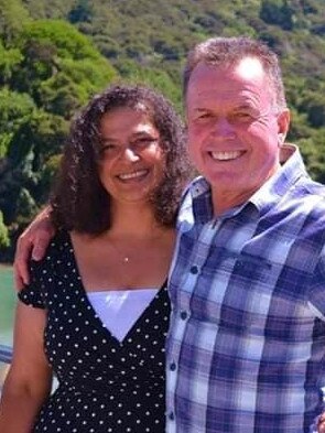 Lily Pereg with her husband John Finlay who went to Argentina to look for her and her sister. Picture: Facebook