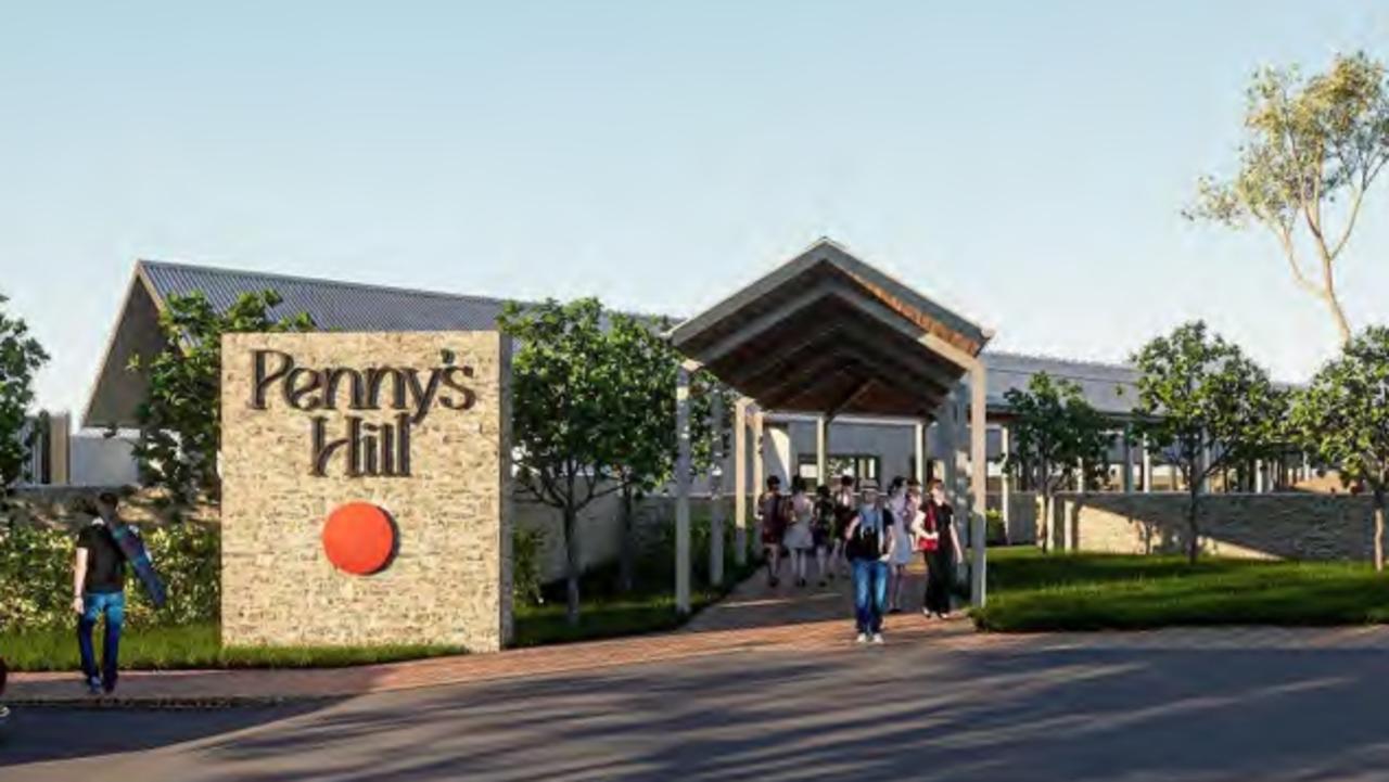 A render of the proposed new entrance facade to Penny's Hill winery. Picture: Supplied