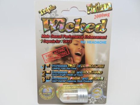 Wicked Triple Platinum is a counterfeit sexual enhancement drug. Picture: Supplied