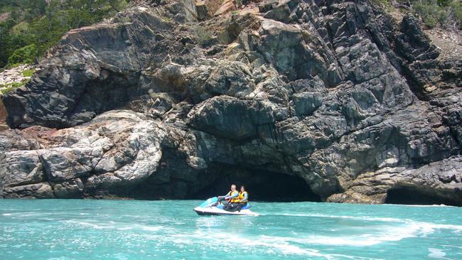 The craggy cliffs of Gloucester Island near Bowen, Queensland.