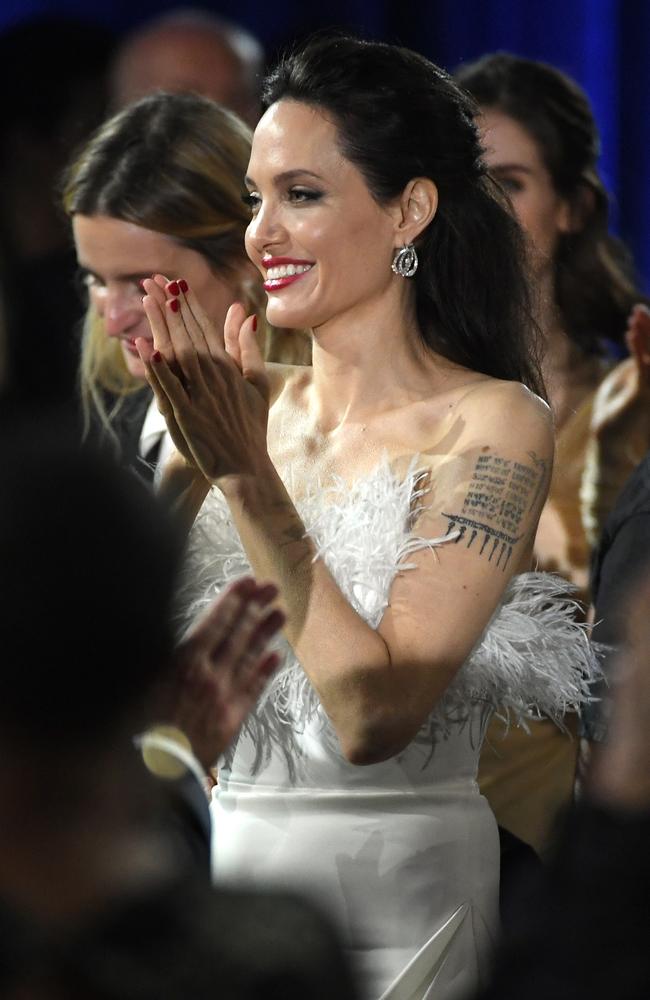 Angelina Jolie attends The 23rd Annual Critics’ Choice Awards at Barker Hangar on January 11, 2018 in Santa Monica, California. Picture: Getty