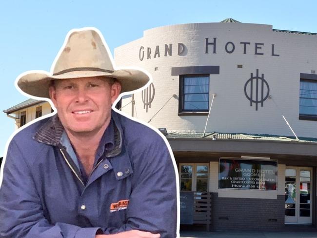 Jackson Macdonald, grazier and owner of four pubs in the Wide Bay purchased The Grand Hotel Goomeri in 2025. Source: Facebook