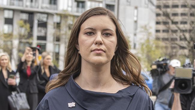 Justice Michael Lee said Brittany Higgins’ evidence in regards to the rape ‘does not strike me as inherently implausible – unlike the account of Mr Lehrmann’. Picture: News Corp