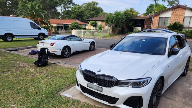 The luxury cars were found at Doonside the same day they were stolen. Picture: NSW Police