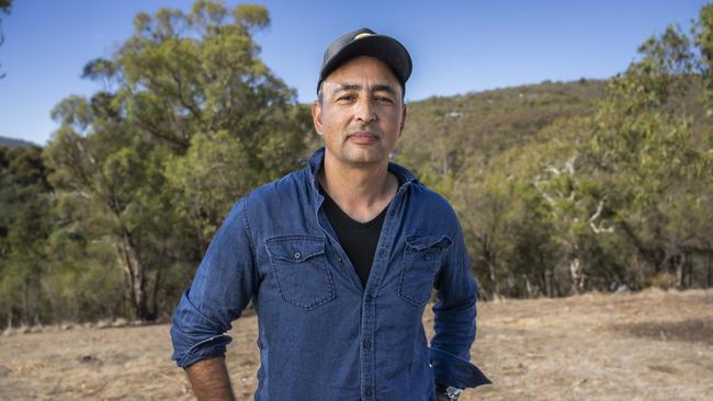 Andry Sculthorpe from Tasmanian Aboriginal Centre at Risdon Cove working with WWF to re-wild Lungtalanana. Picture: Caroline Tan