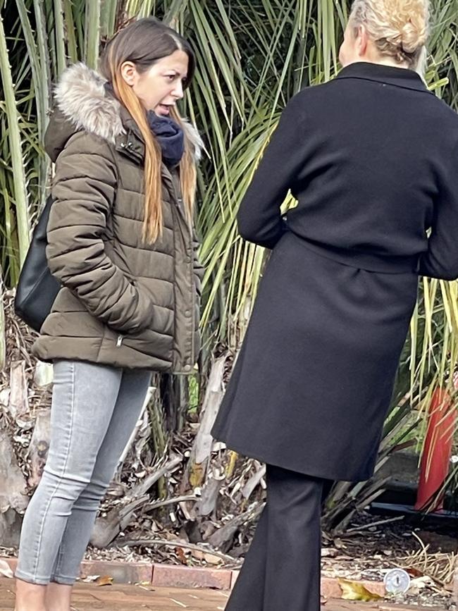 Valentina Abbruzzese, left, after leaving Hornsby Court.