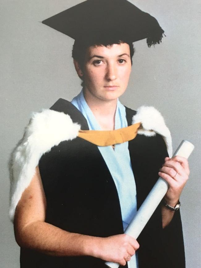 Jennifer Westacott as a new graduate.