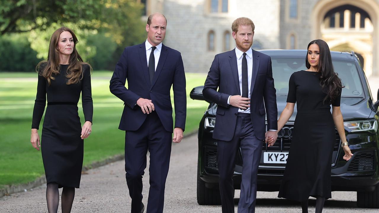 Kate, William, Harry and Meghan reunited briefly after the Queen died in September 2022 but relations have remained strained since. Picture: Chris Jackson/Getty Images