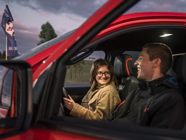 Anna Higson, 16, at Ford's Driving Skills For Life program.