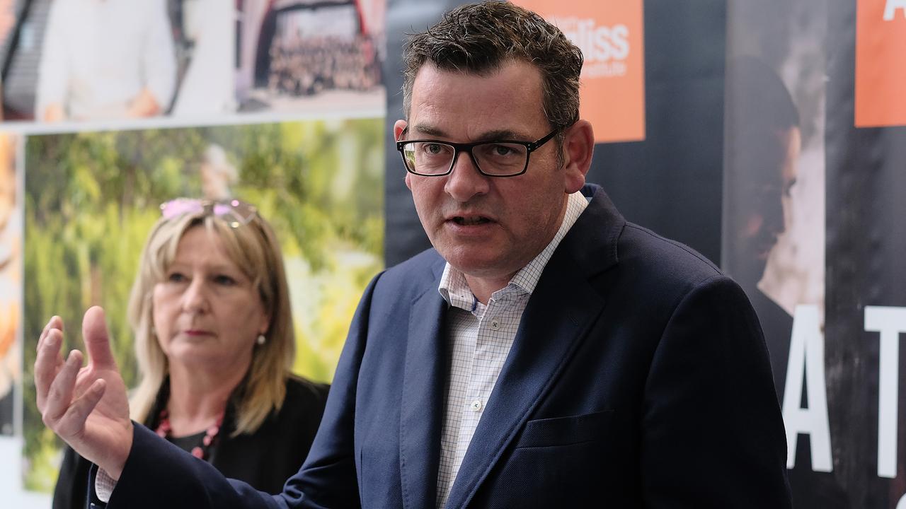 Victorian Premier Daniel Andrews at a press conference. Picture: NCA NewsWire / Luis Enrique Ascui