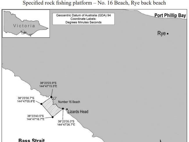 No. 16 Beach Rye rock platforms.