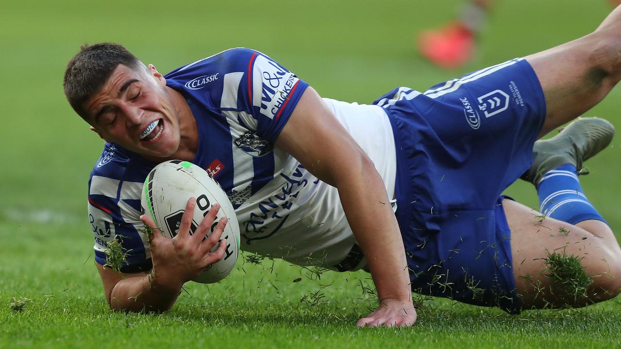 Bulldogs Matt Doorey scored a try on debut against Wests Tigers.