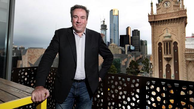 Dubber CEO Steve McGovern at his Melbourne office. Picture: David Geraghty / The Australian