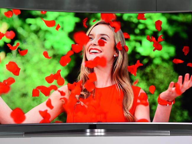 Popular TV ... the Samsung 88-inch (223cm) JS-9500 SUHD Smart television at the Mandalay Bay Convention Center for the 2015 International CES in Las Vegas. Picture: AFP