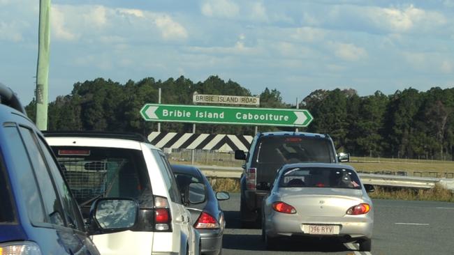 School traffic from St Michael's trying to get onto Bribie Island Rd from Old Toorbul Point Rd, Caboolture.