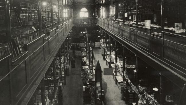 The vast interior of Cole's Book Arcade in Bourke St. Picture: State Library of Victoria.