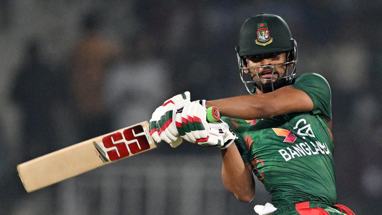 Bangladesh's Najmul Hossain Shanto. Photo by MUNIR UZ ZAMAN / AFP