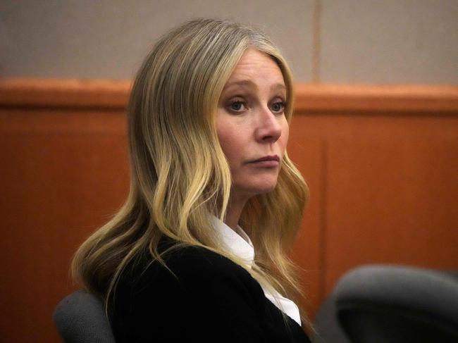US actress Gwyneth Paltrow sits in court during an objection by her attorney at her trial, March 27, 2023, in Park City, Utah. - Terry Sanderson claims that the actor-turned-lifestyle influencer was cruising down the slopes so recklessly that they violently collided, leaving him on the ground as she and her entourage continued their descent down Deer Valley Resort, a skiers-only mountain known for its groomed runs, aprÃ¨s-ski champagne yurts and posh clientele. (Photo by Rick Bowmer / POOL / AFP)