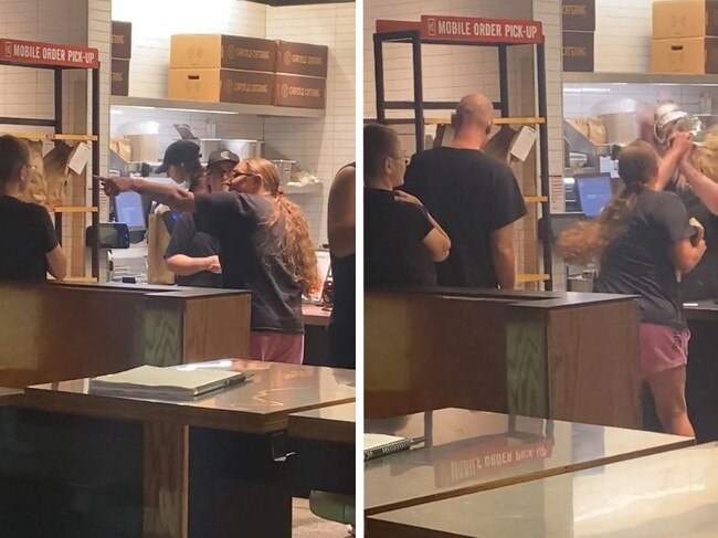 Rosemary Hayne, 39, was caught on video screaming at a Chipotle worker. Picture: Reddit