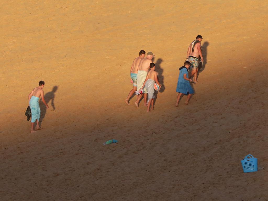 Family members are still allowed to go outdoors together to exercise. Picture: Matrix Media