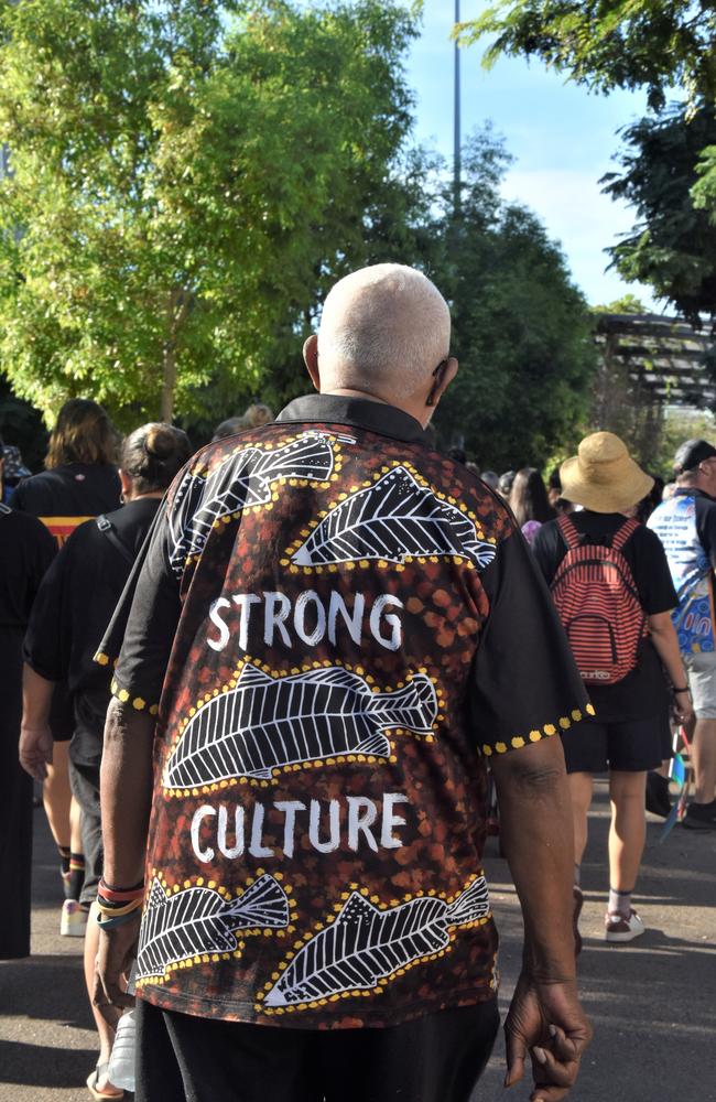 Thousands of Territorians took part in the 2023 NAIDOC march in Darwin, which saw the highest number of marchers the Territory has seen. Picture: Sierra Haigh