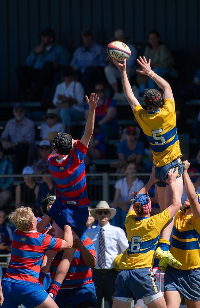 Downlands 15A vs TGS 15A. 2024 O'Callaghan Cup day at Downlands College. Photo by Nev Madsen