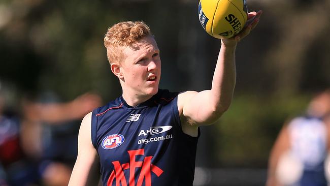Clayton Oliver at Melbourne training. Picture: Wayne Ludbey