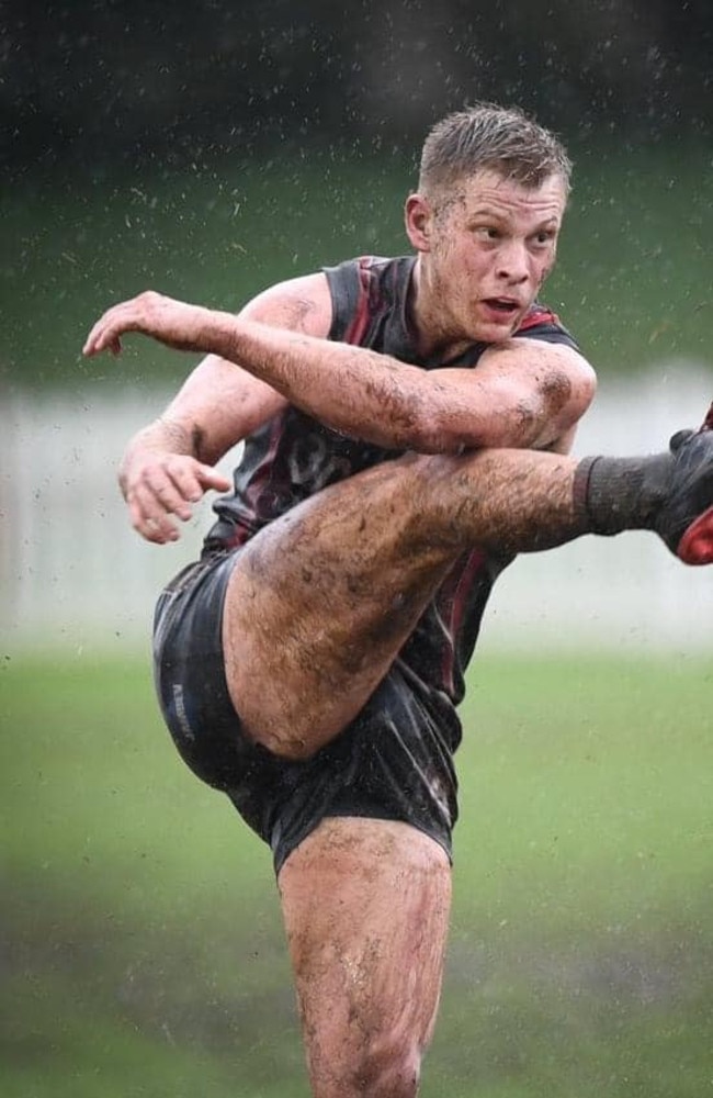 Redland/Victoria Point Sharks midfielder Caleb Franks. Picture: Highflyer Images