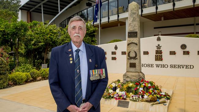 Nerang RSL Remembrance Day service. Veteran Jock Wilkie. Picture: Jerad Williams