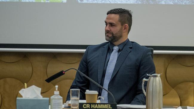 Councillor Mark Hammel at the City of Gold Coast's council meeting. Picture: Jerad Williams