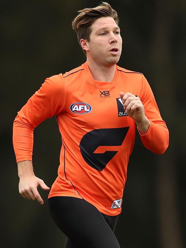 Toby Greene at GWS training.