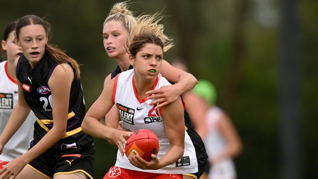 Asha Turner Funk again impressed for the Swans. Photo: Morgan Hancock/AFL Photos via Getty Images.