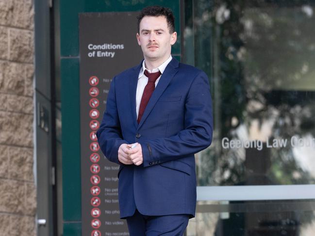 02-07-2024 Anthony Giampetrone leaves Geelong Law Courts.