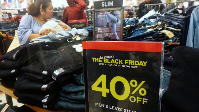 Black Friday began in the US decades ago and is now popular among Aussie shoppers and stores. Picture: AFP