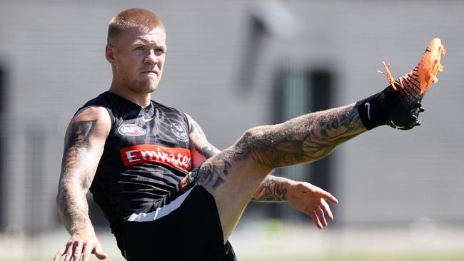 Jordan De Goey could play against the Swans in Collingwood’s final pre-season hitout this weekend. Picture: Michael Klein