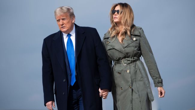 Donald and Melania Trump. Picture: Brendan Smialowski/AFP 