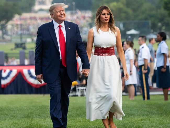 Donald Trump and Melania Trump at the White House. Picture: AFP