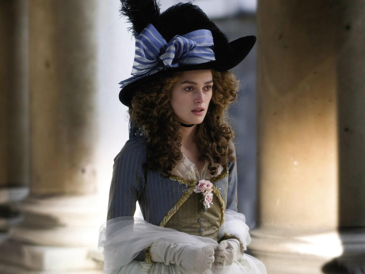 Actor Keira Knightley as Georgiana, the Duchess of Devonshire in scene from...