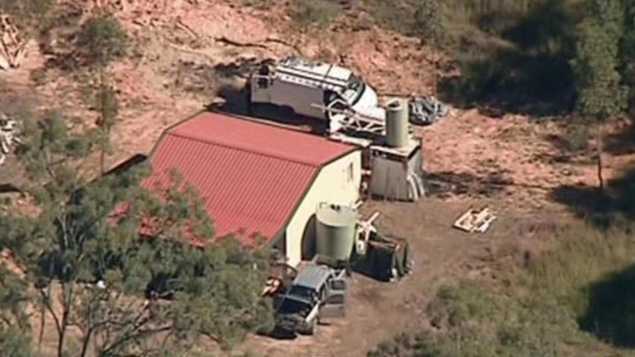 Where Ricky Maddison was shot dead by police after he killed Brett Forte. Picture: Channel 10