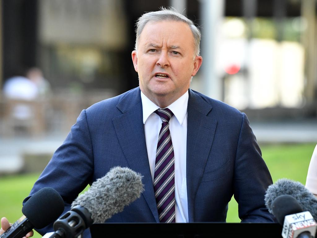 Labor leader Anthony Albanese in Caboolture in the seat of Longman, a seat Labor lost at the federal election. Picture: Darren England