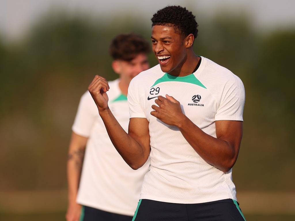 Kusini Yengi is enjoying himself at the Asian Cup. Picture: Robert Cianflone/Getty Images