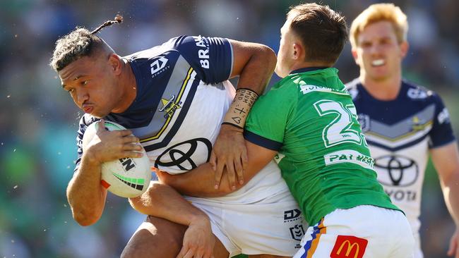 Kulikefu Finefeuiaki is set to be the Cowboys’ third-choice backrower behind Jeremiah Nanai and Heilum Luki. (Photo by Mark Nolan/Getty Images)