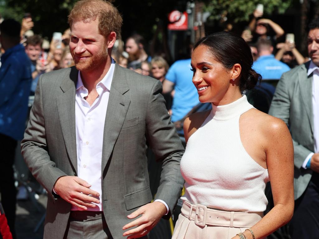 Hours after the Frogmore House news broke, Harry and Meghan, seen here in September, were papped smiling for the first time in months. Picture: Mathis Wienand/Getty Images